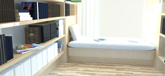 3D графика: интерьер+персонаж