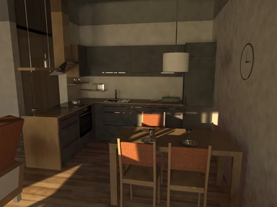 3D графика: интерьер+персонаж